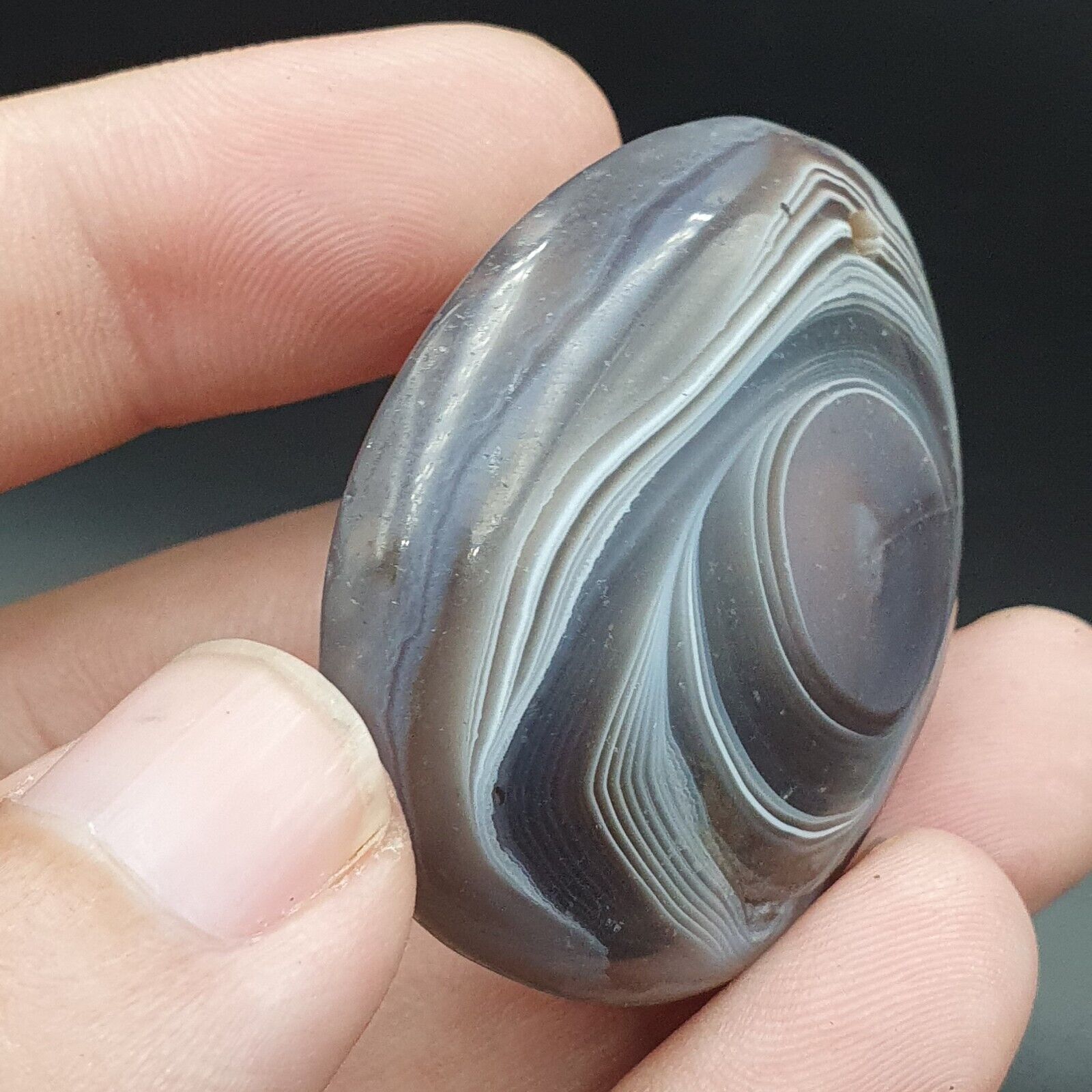 Vintage Himalayan Indo Tibetan Suleimani Carving Agate Amulet Bead #122