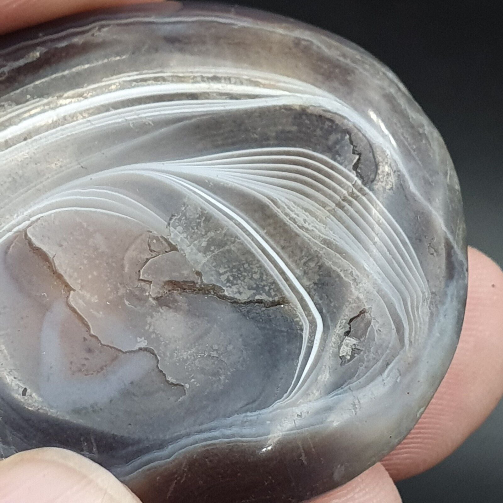Vintage Himalayan Indo Tibetan Suleimani Carving Agate Amulet Bead #122