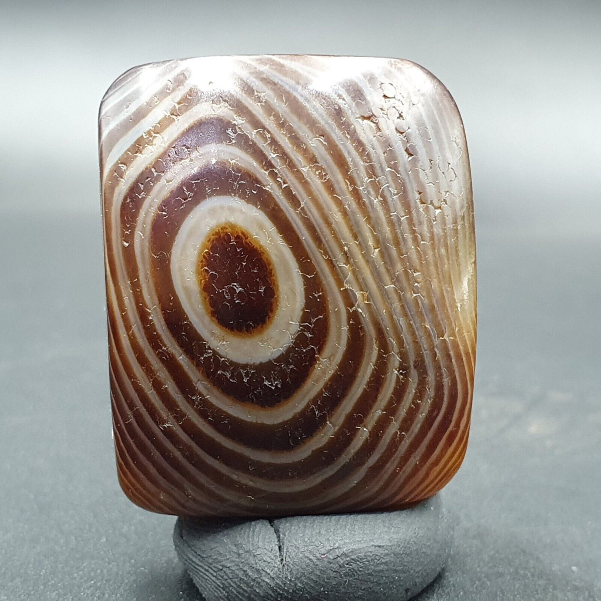 Antique Himalayan Indo Tibetan Suleimani Eye Agate Amulet Bead #125