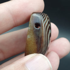 Antique Himalayan Indo Tibetan Suleimani Eye Agate Amulet Bead #125
