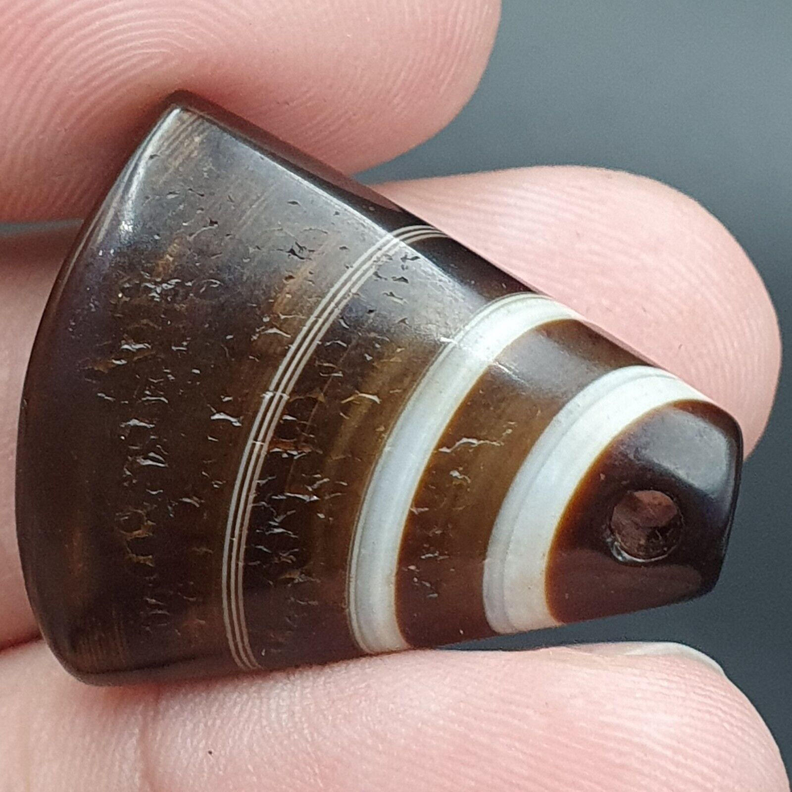 Antique Tibetan Himalayan Agate  Amulet Bead #127