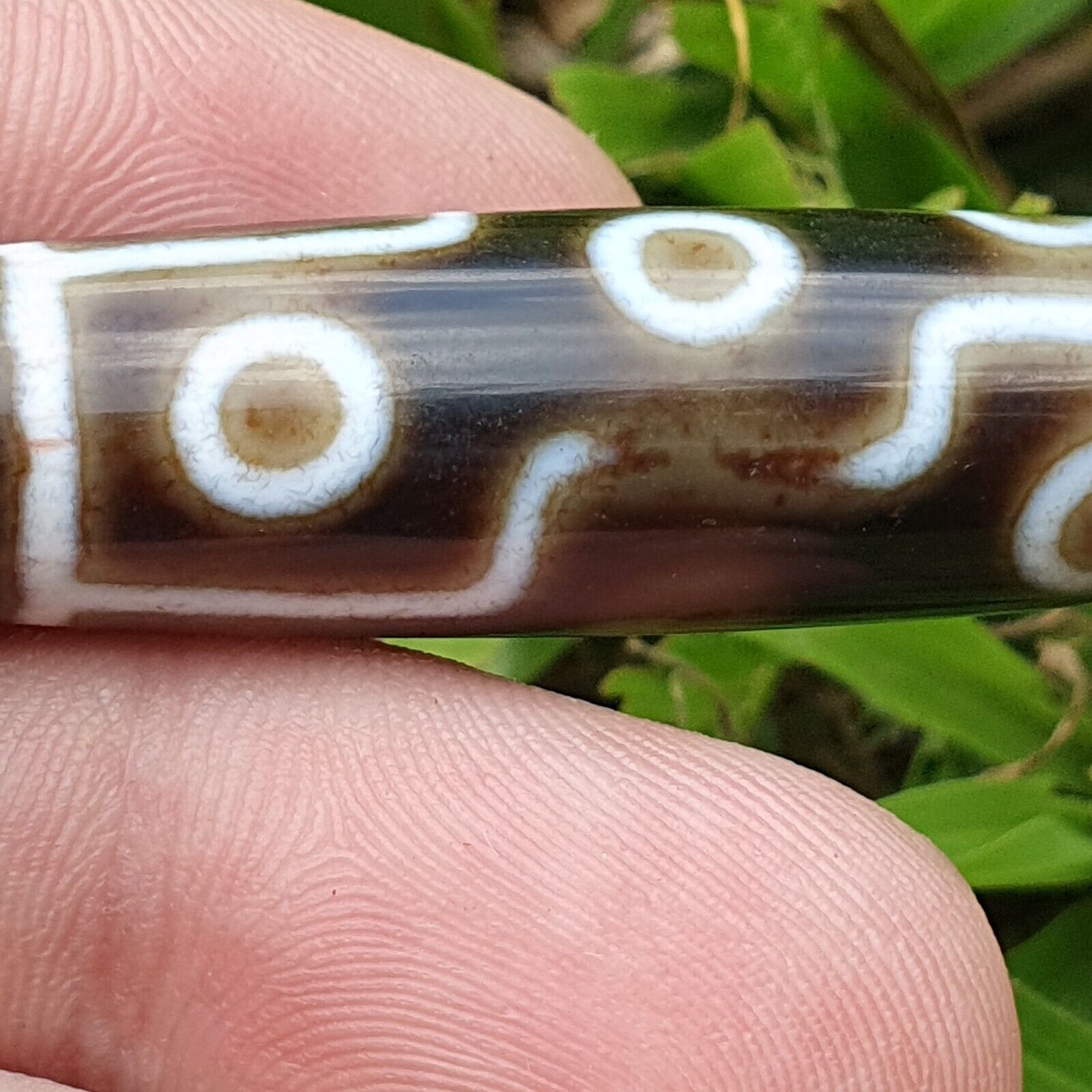 Amazing 9 Eyes Tibetan Nepalese dzi bead Agate pendant