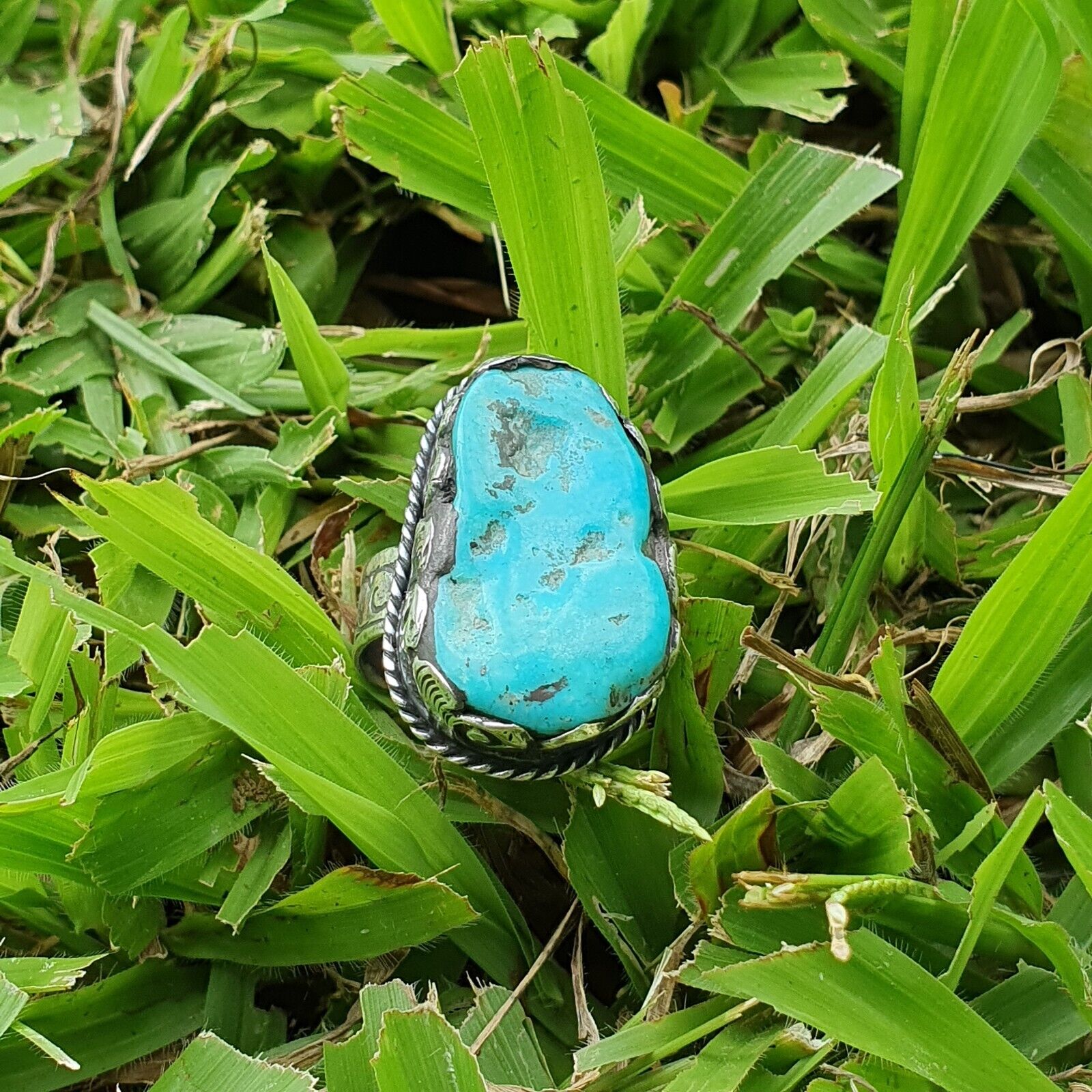 Big Men natural gemstone jewelry SILVER Ring
