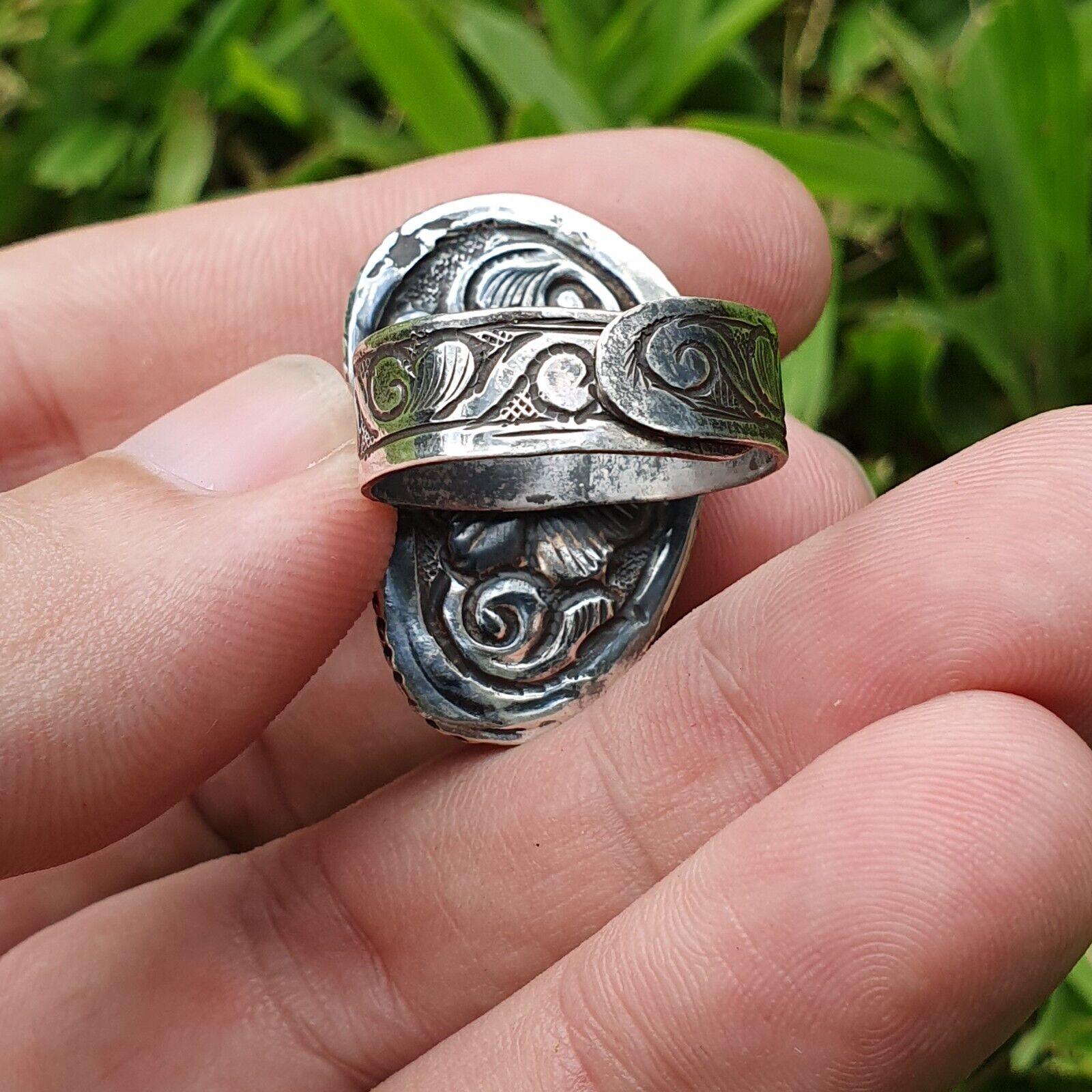 Big Men natural gemstone jewelry SILVER Ring