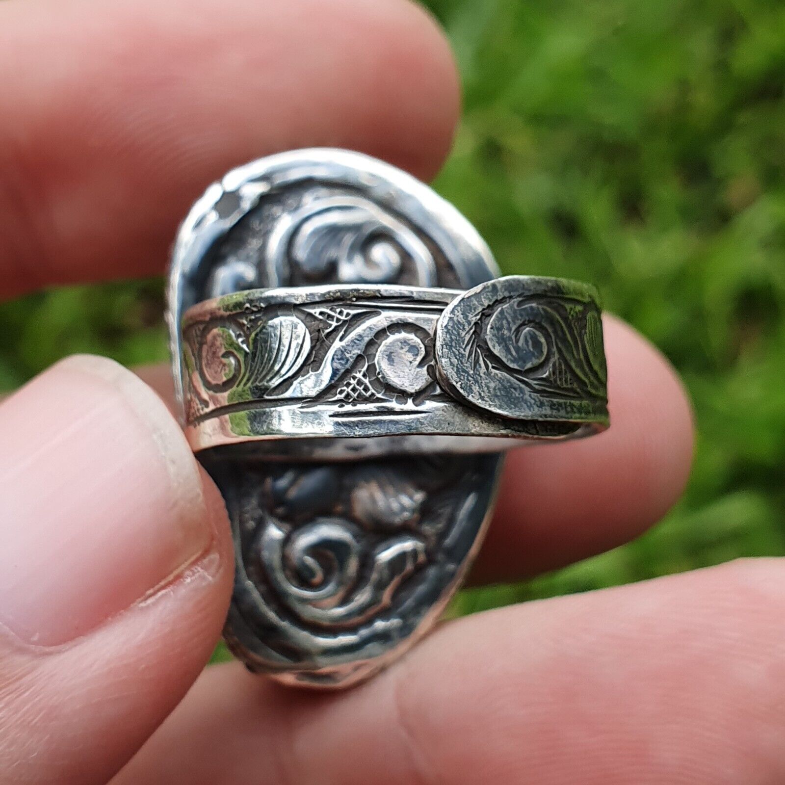 Big Men natural gemstone jewelry SILVER Ring