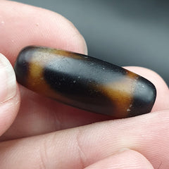 B#4 Antique Tibetan Old Agate Powerful Dzi Amulet Bead