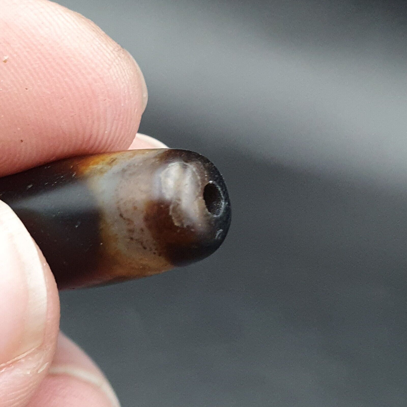 B#4 Antique Tibetan Old Agate Powerful Dzi Amulet Bead