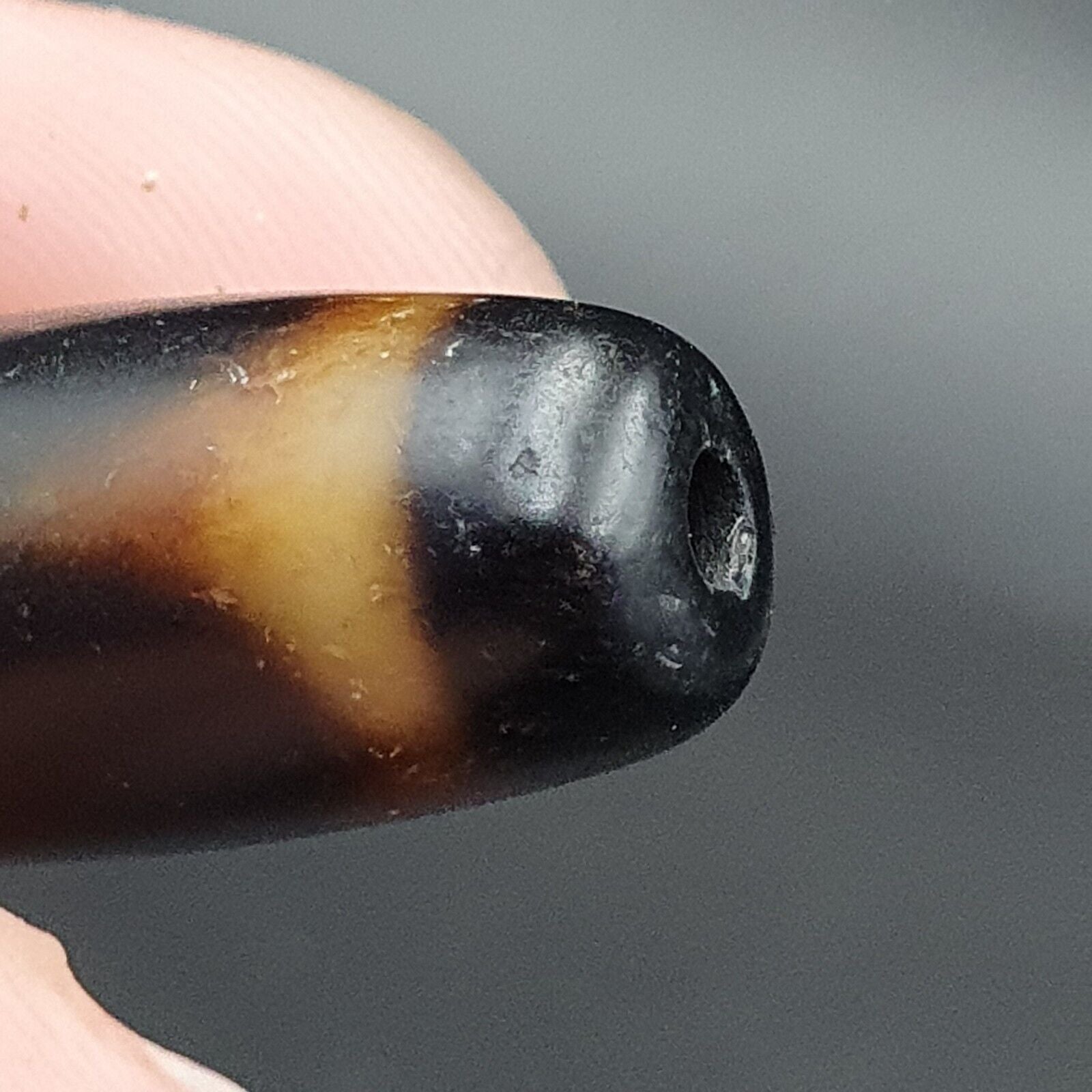 B#4 Antique Tibetan Old Agate Powerful Dzi Amulet Bead