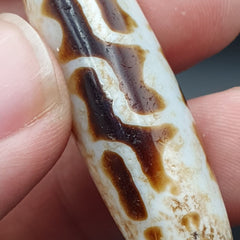 B#8 Antique Tibetan Old Agate Dzi Amulet Bead