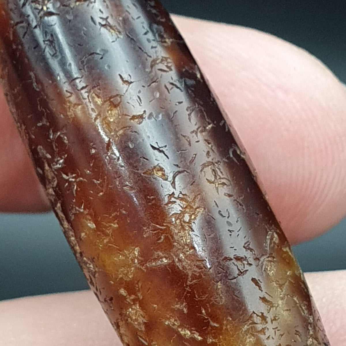 B#9 Antique Tibetan Old Agate Dzi Amulet Bead