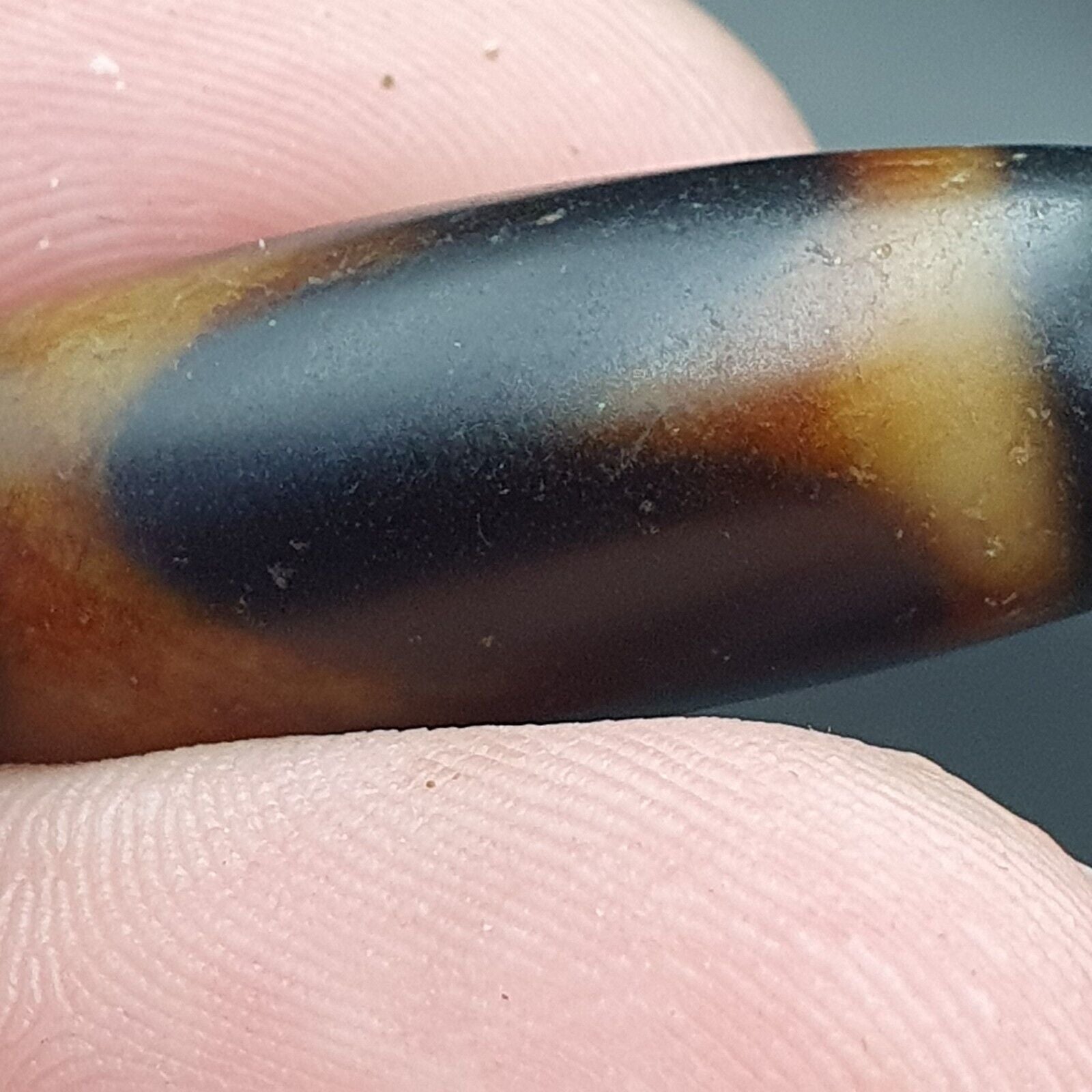 B#4 Antique Tibetan Old Agate Powerful Dzi Amulet Bead