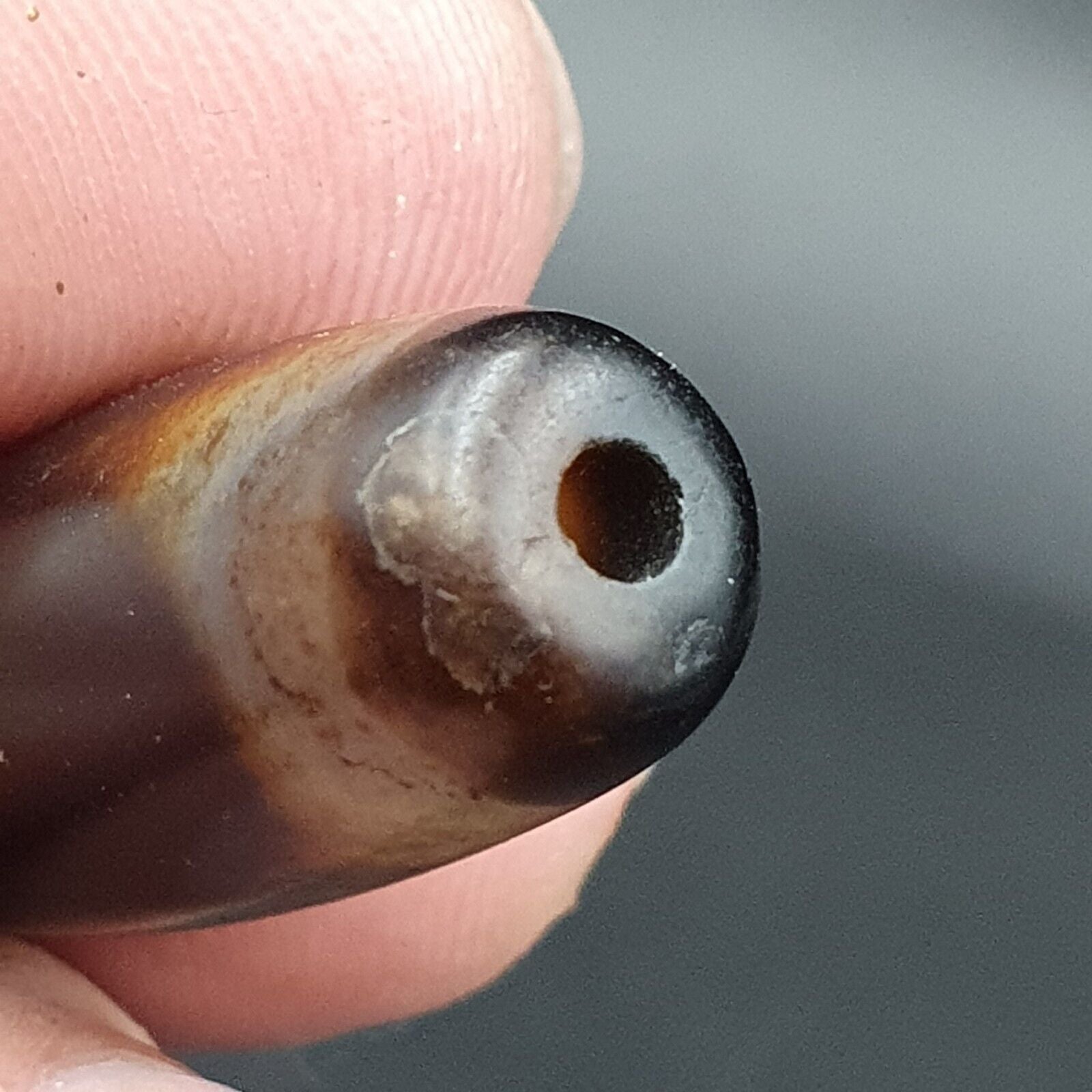 B#4 Antique Tibetan Old Agate Powerful Dzi Amulet Bead