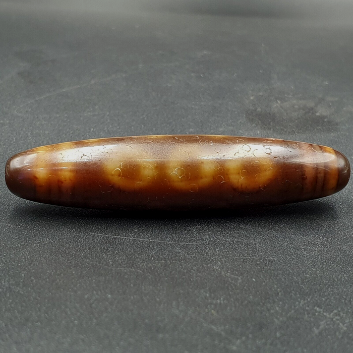 Antique Tibetan Old Agate Pure 5 Eye Powerful Dzi Amulet Bead