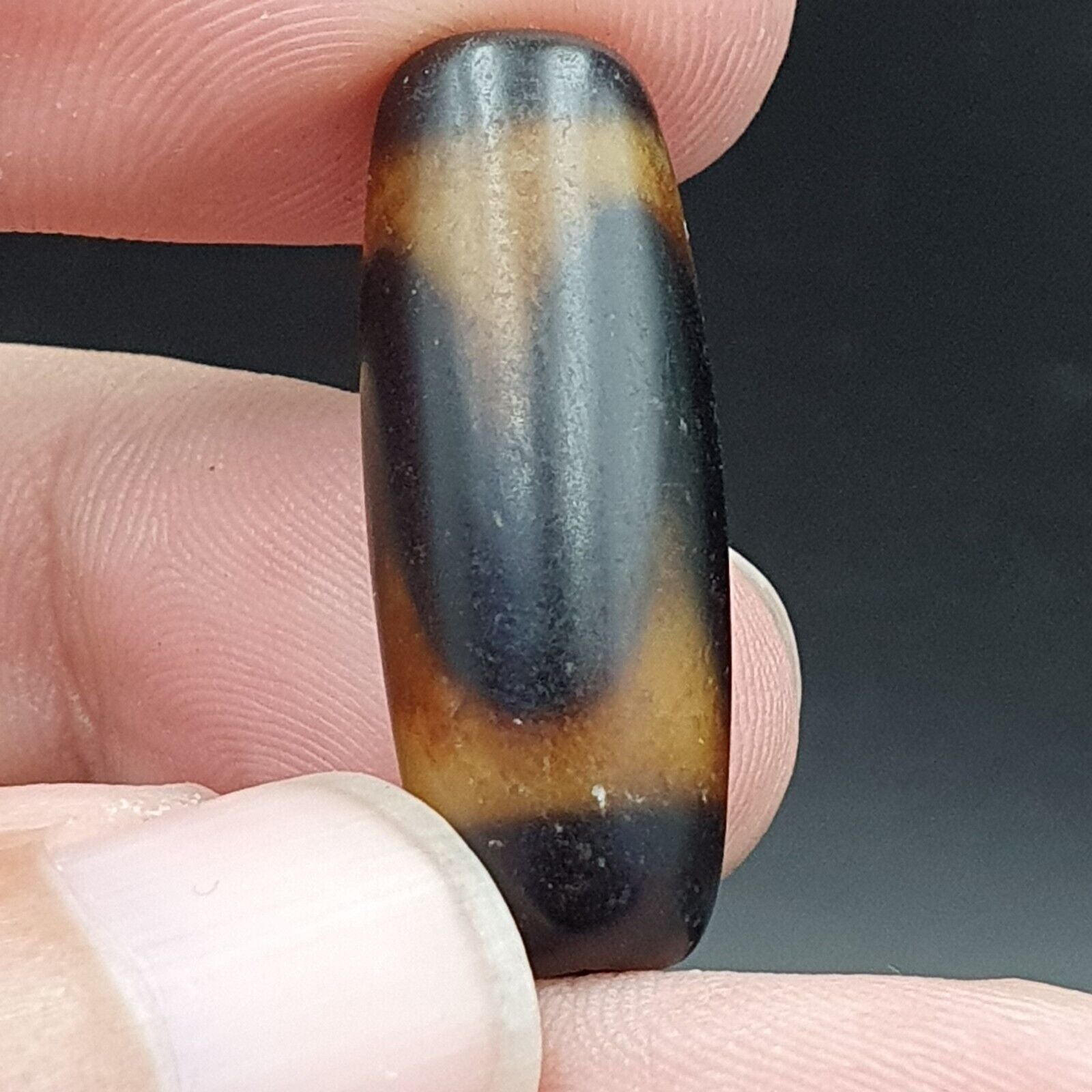 B#4 Antique Tibetan Old Agate Powerful Dzi Amulet Bead