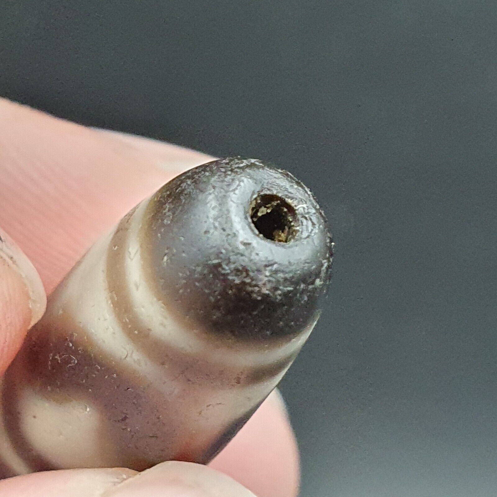 B#2 Antique Tibetan Old Agate Powerful Dzi Amulet Bead