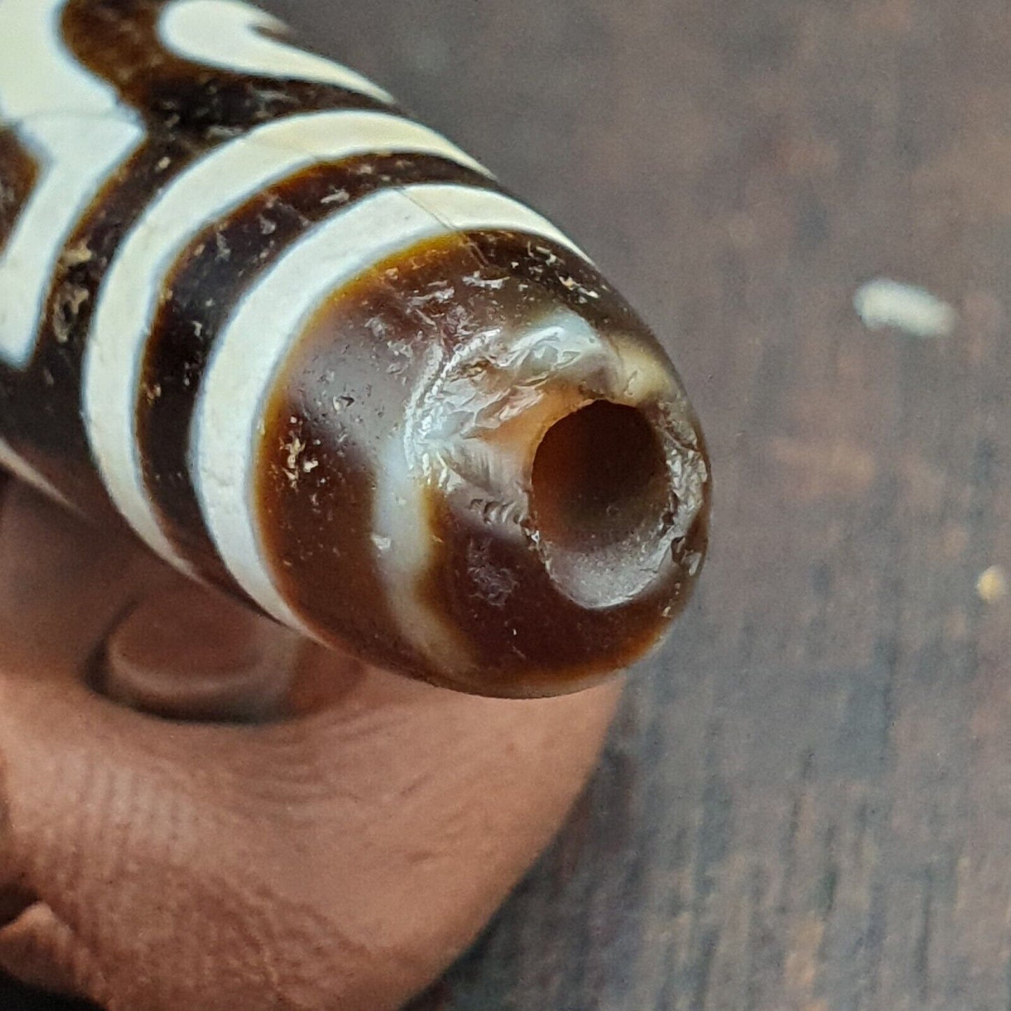 喜馬拉雅印度藏純 6 眼天珠護身符吊墜珠