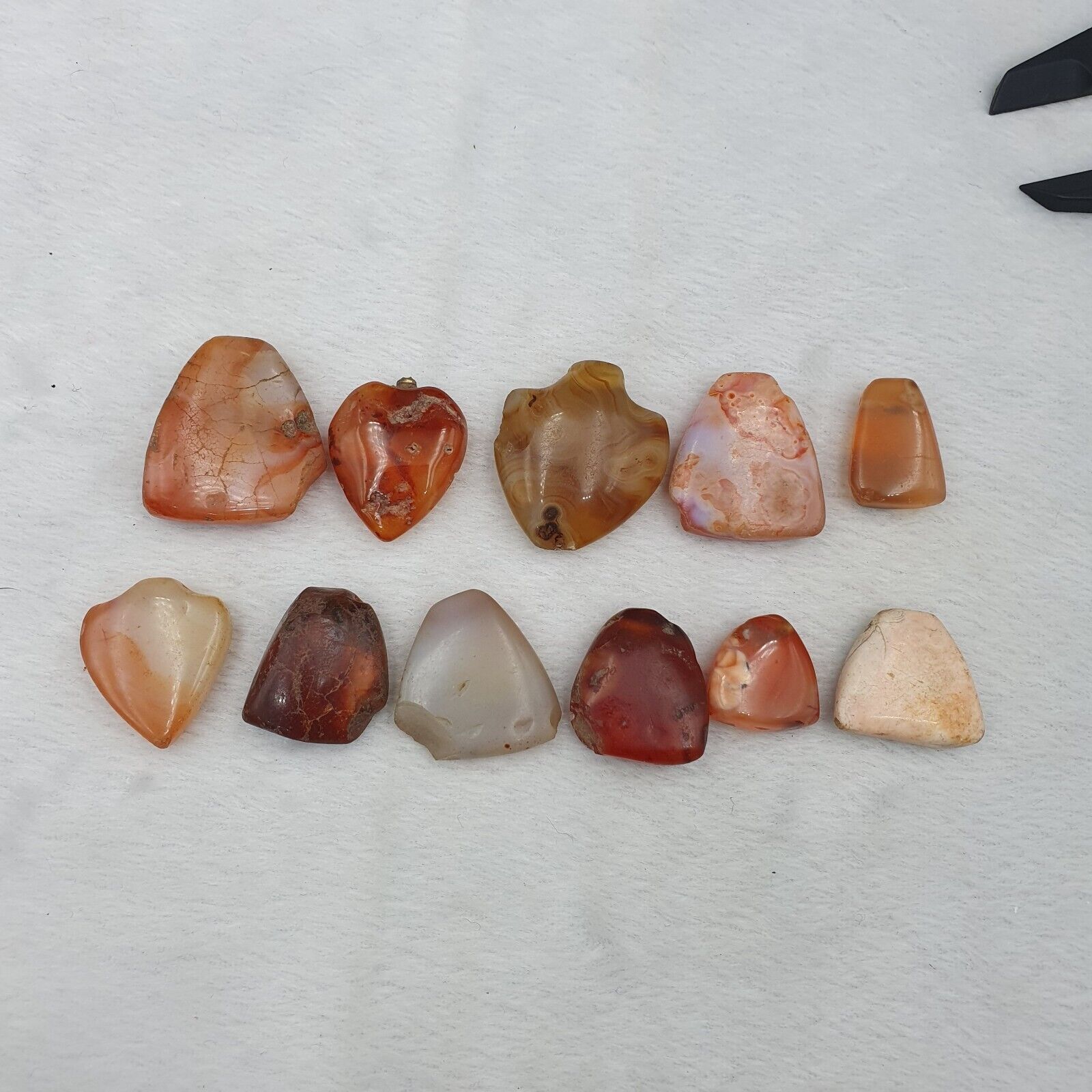 Lot 11 Pieces Antique Ancient Agate Beads pendants