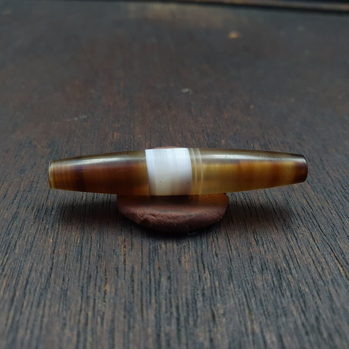 Antique Old Yemeni Agate Natural Rare pattern Banded Agate Bead 43.3mm BD-7-2
