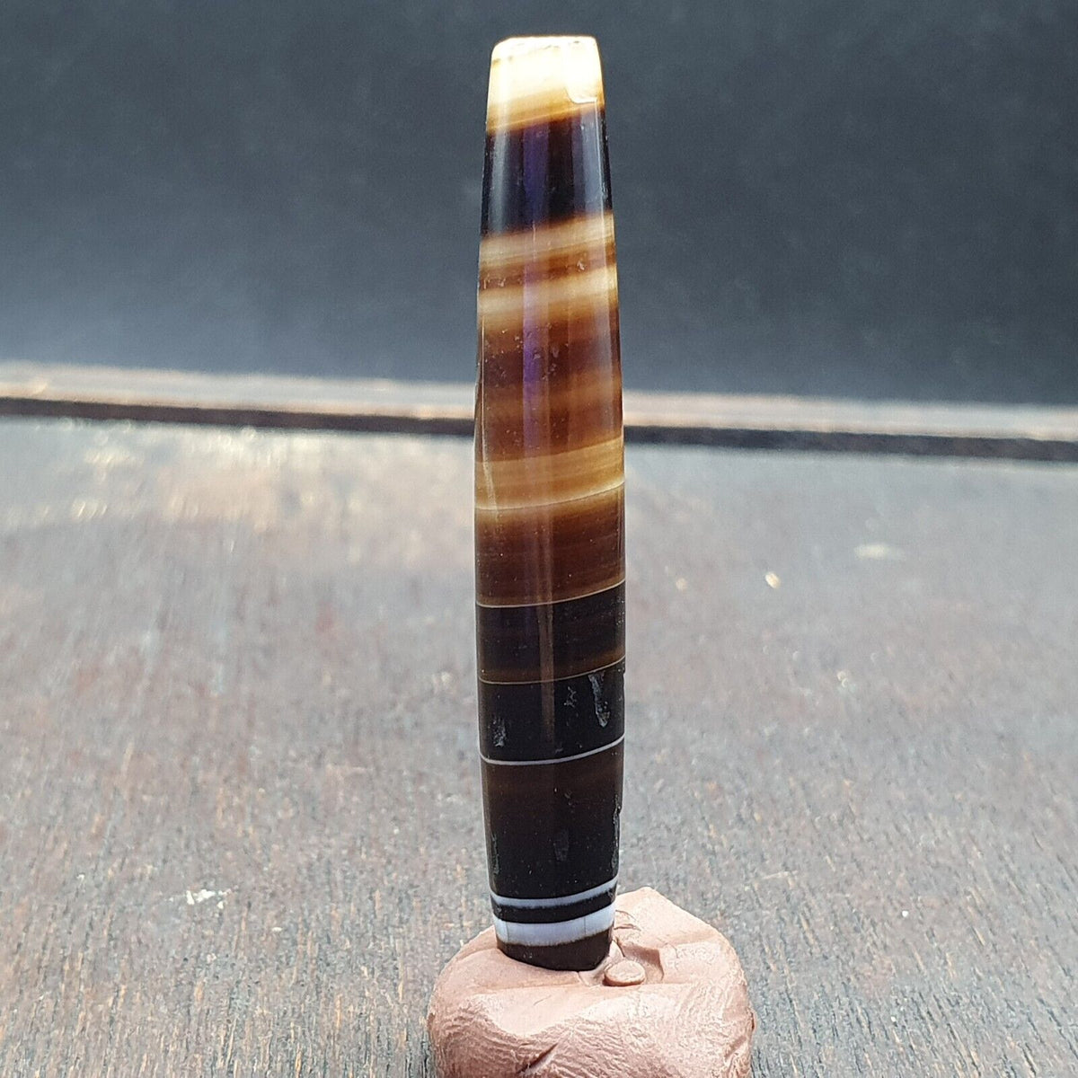 Antique Old Yemeni Agate Natural Rare pattern Banded Agate Bead 50mm BD-7-5