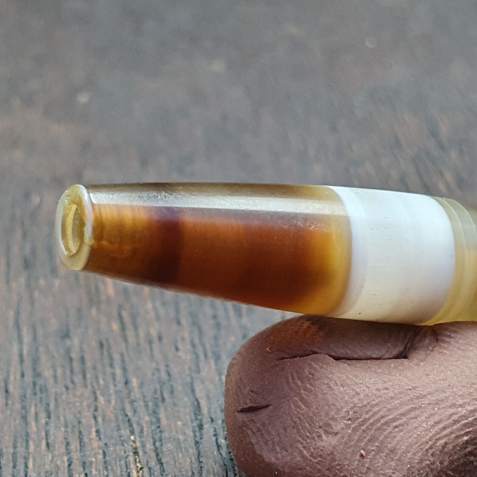 Antique Old Yemeni Agate Natural Rare pattern Banded Agate Bead 43.3mm BD-7-2