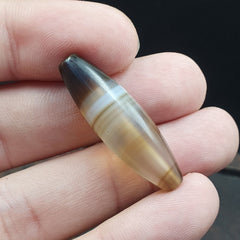 Antique Old Yemeni Agate Natural Rare pattern Banded Agate Bead 36mm BD-7-4