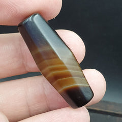Antique Old Yemeni Agate Natural Rare pattern Banded Agate Bead 39mm BD-3