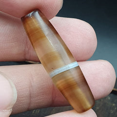 Antique Old Yemeni Agate Natural Rare pattern Banded Agate Bead 36.7mm BD-9