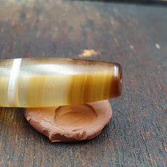 Antique Old Yemeni Agate Natural Rare pattern Banded Agate Bead 36.7mm BD-9
