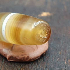 Antique Old Yemeni Agate Natural Rare pattern Banded Agate Bead 36.7mm BD-9