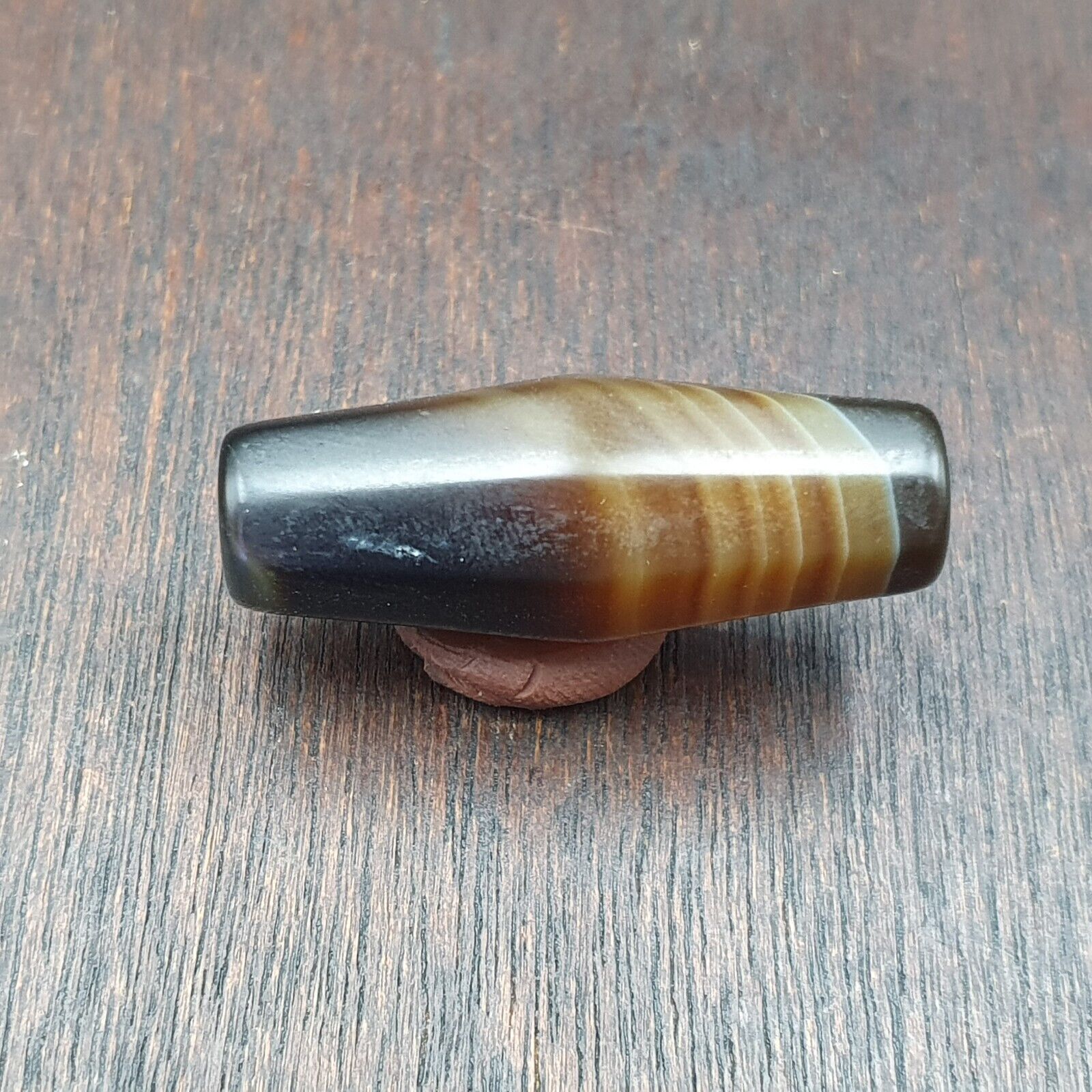 Antique Old Yemeni Agate Natural Rare pattern Banded Agate Bead 39mm BD-3