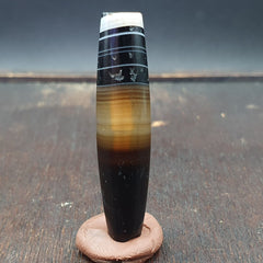 Antique Old Yemeni Agate Natural Rare pattern Banded Agate Bead 42.9mm BD-4