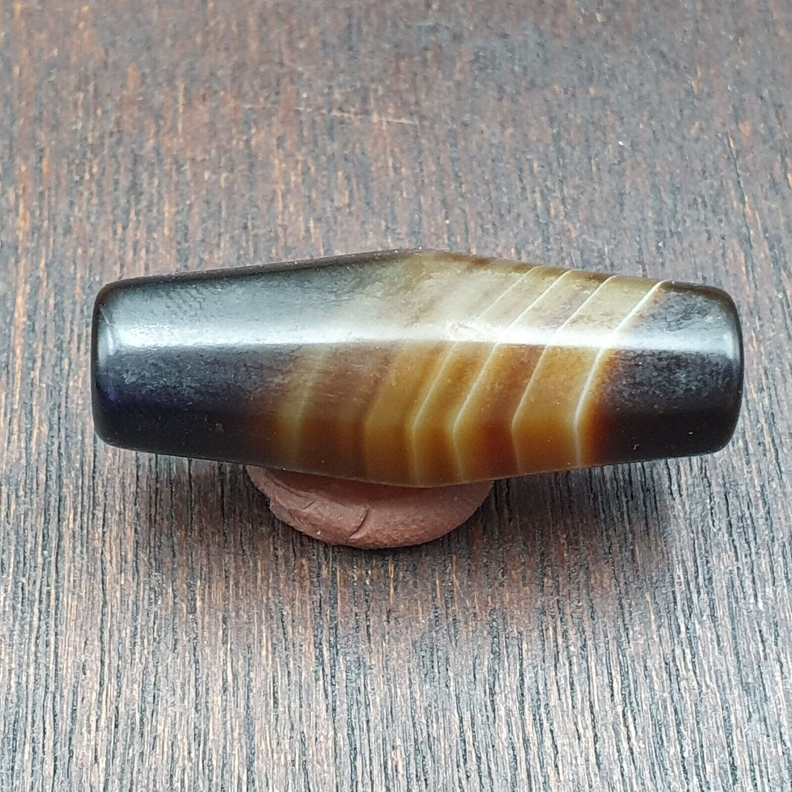Antique Old Yemeni Agate Natural Rare pattern Banded Agate Bead 39mm BD-3