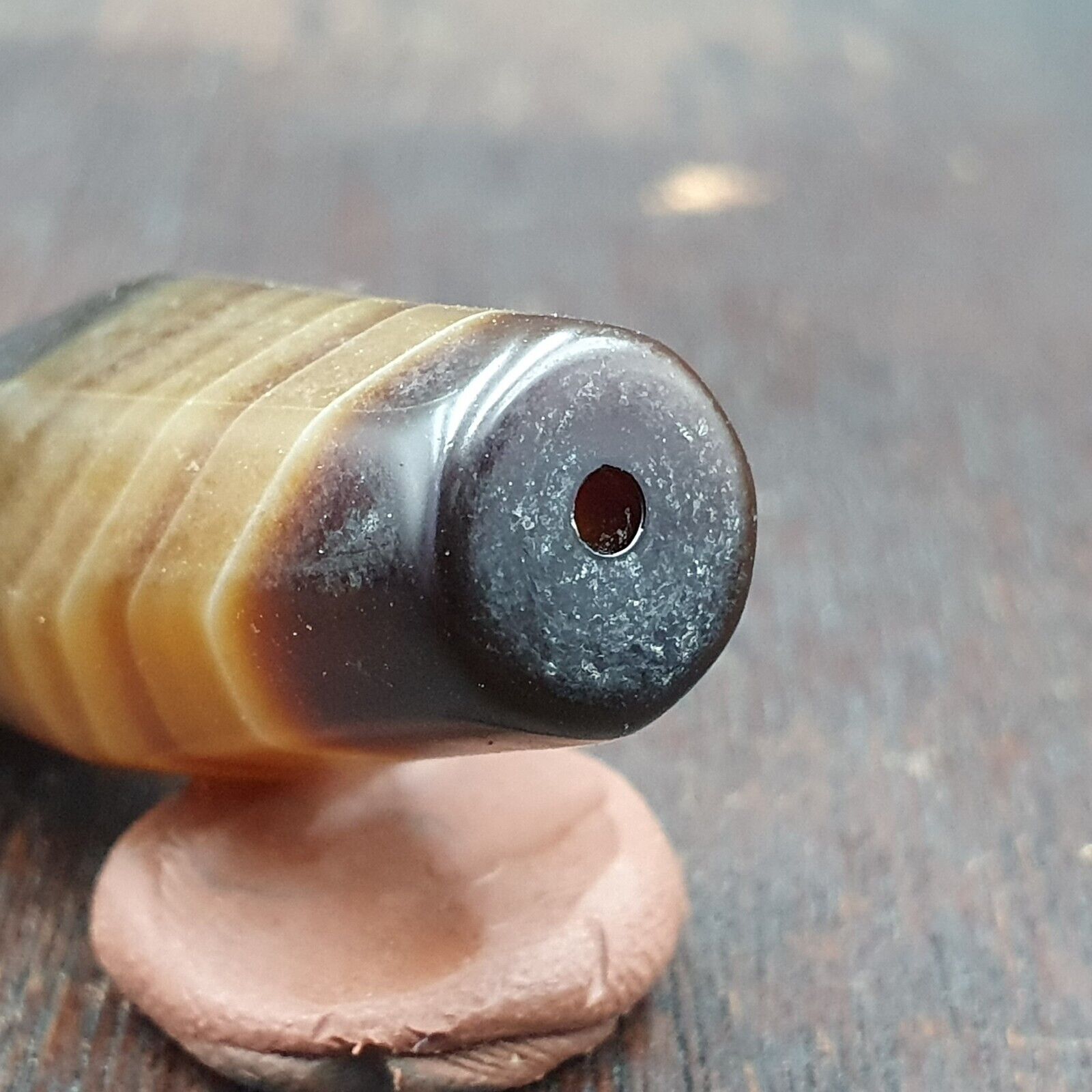 Antique Old Yemeni Agate Natural Rare pattern Banded Agate Bead 39mm BD-3