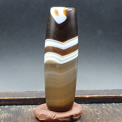 Antique Old Yemeni Agate Natural Rare pattern Banded Agate Bead 35.6mm BD-6