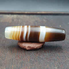 Antique Old Yemeni Agate Natural Rare pattern Banded Agate Bead 37mm BD-7