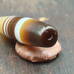 Antique Old Yemeni Agate Natural Rare pattern Banded Agate Bead 37mm BD-7