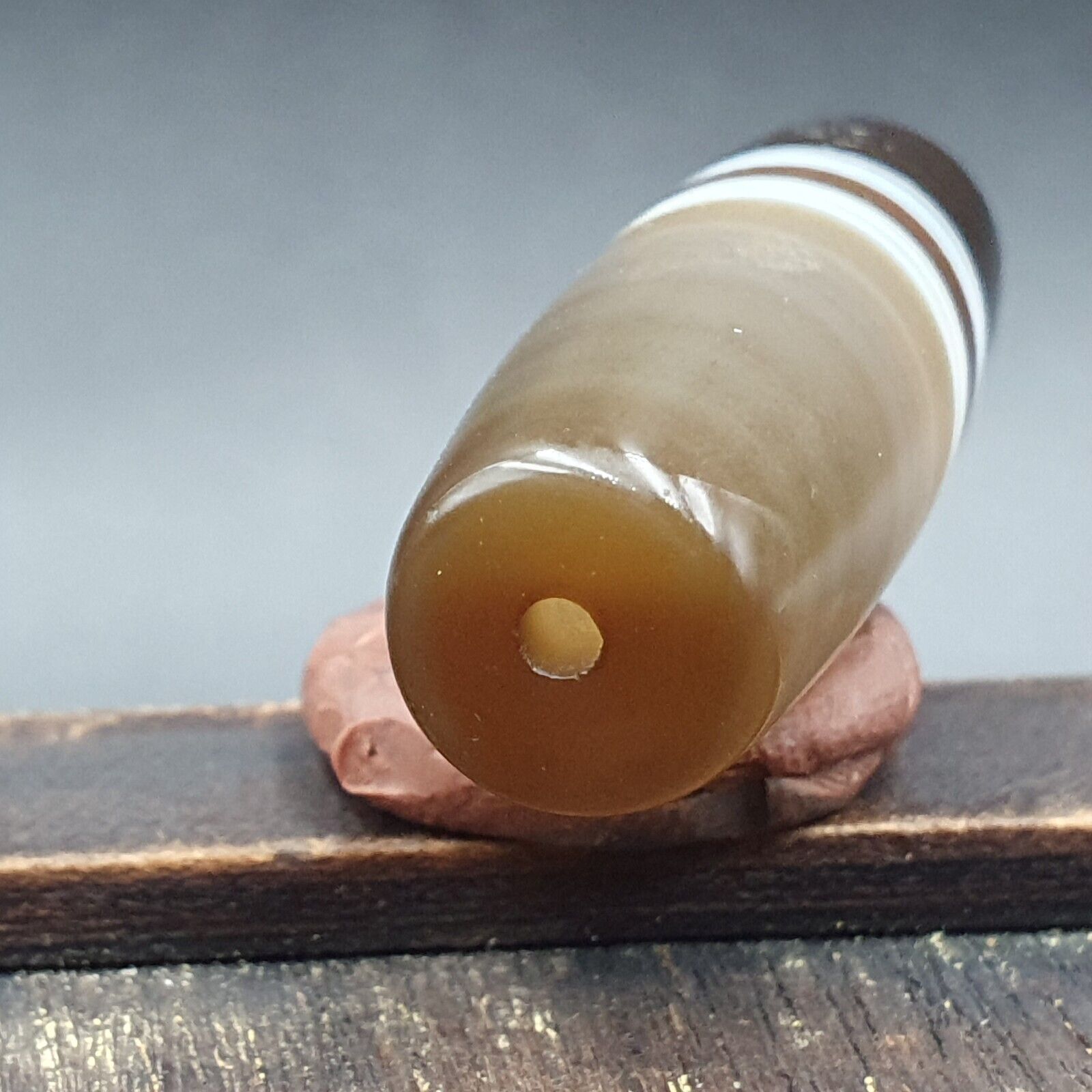 Antique Old Yemeni Agate Natural Rare pattern Banded Agate Bead 35.6mm BD-6