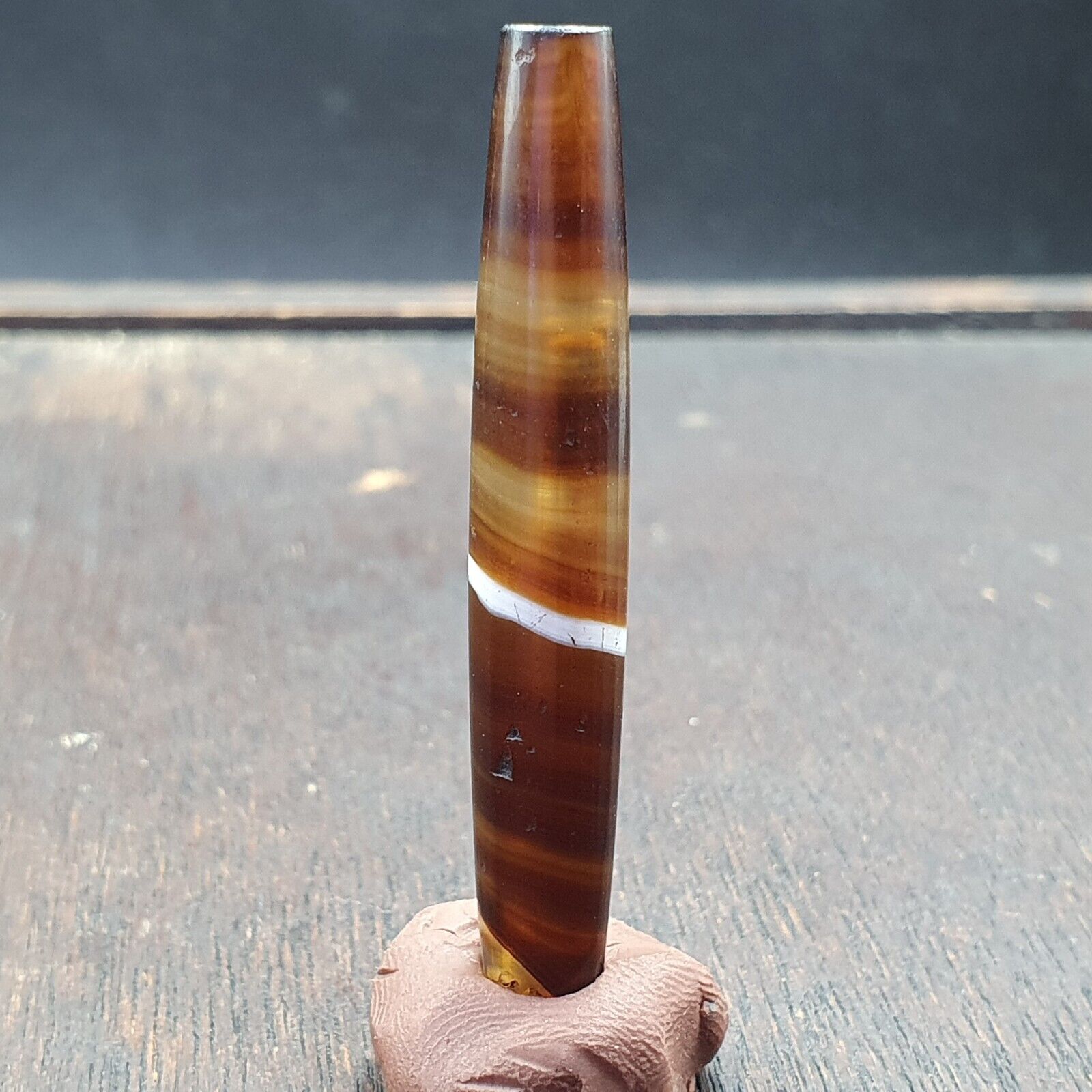 Antique Old Yemeni Agate Natural Rare pattern Banded Agate Bead 50mm BD-7-3