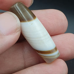 Antique Old Yemeni Agate Natural Rare pattern Banded Agate Bead 37mm BD-8