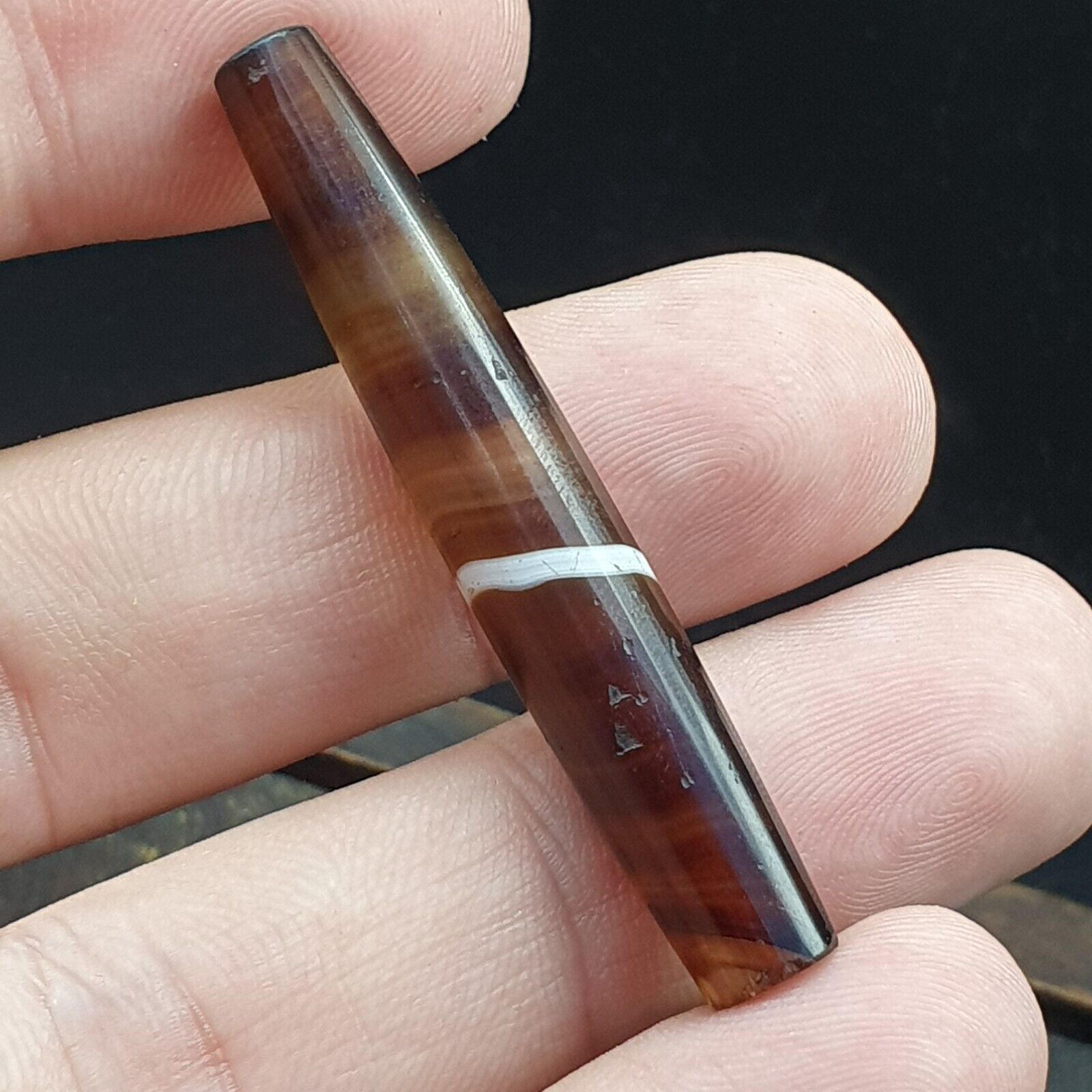 Antique Old Yemeni Agate Natural Rare pattern Banded Agate Bead 50mm BD-7-3