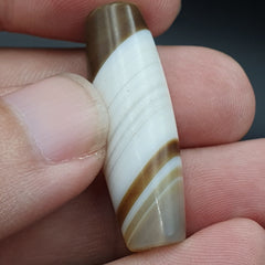 Antique Old Yemeni Agate Natural Rare pattern Banded Agate Bead 37mm BD-8