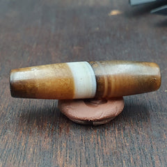 Antique Old Yemeni Agate Natural Rare pattern Banded Agate Bead 37.9mm BD-5