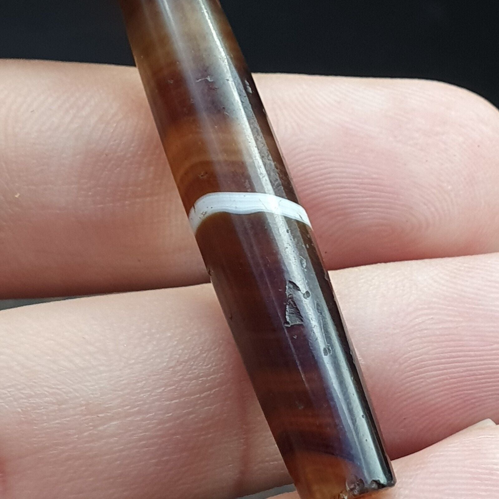 Antique Old Yemeni Agate Natural Rare pattern Banded Agate Bead 50mm BD-7-3