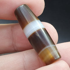 Antique Old Yemeni Agate Natural Rare pattern Banded Agate Bead 34.2mm BD-11