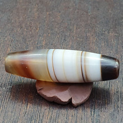 Antique Old Yemeni Agate Natural Rare pattern Banded Agate Bead 37.3mm BD-12