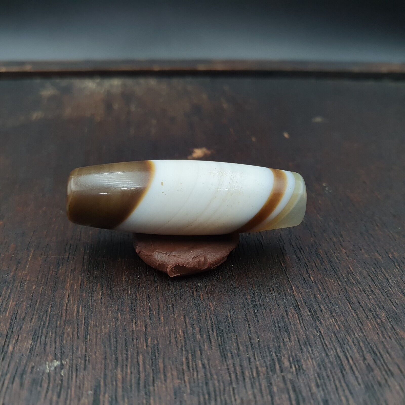 Antique Old Yemeni Agate Natural Rare pattern Banded Agate Bead 37mm BD-8