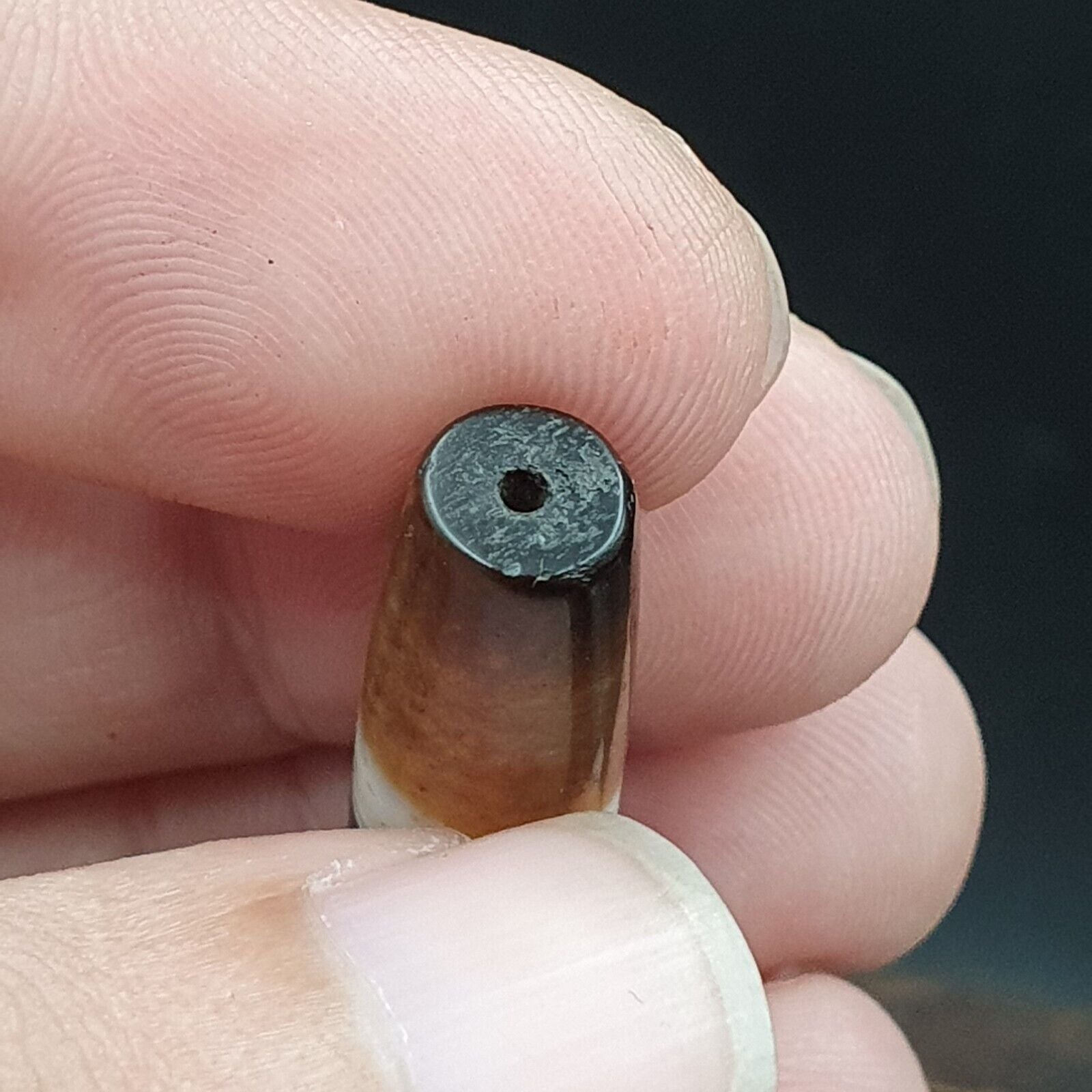 Antique Old Yemeni Agate Natural Rare pattern Banded Agate Bead 37.9mm BD-5