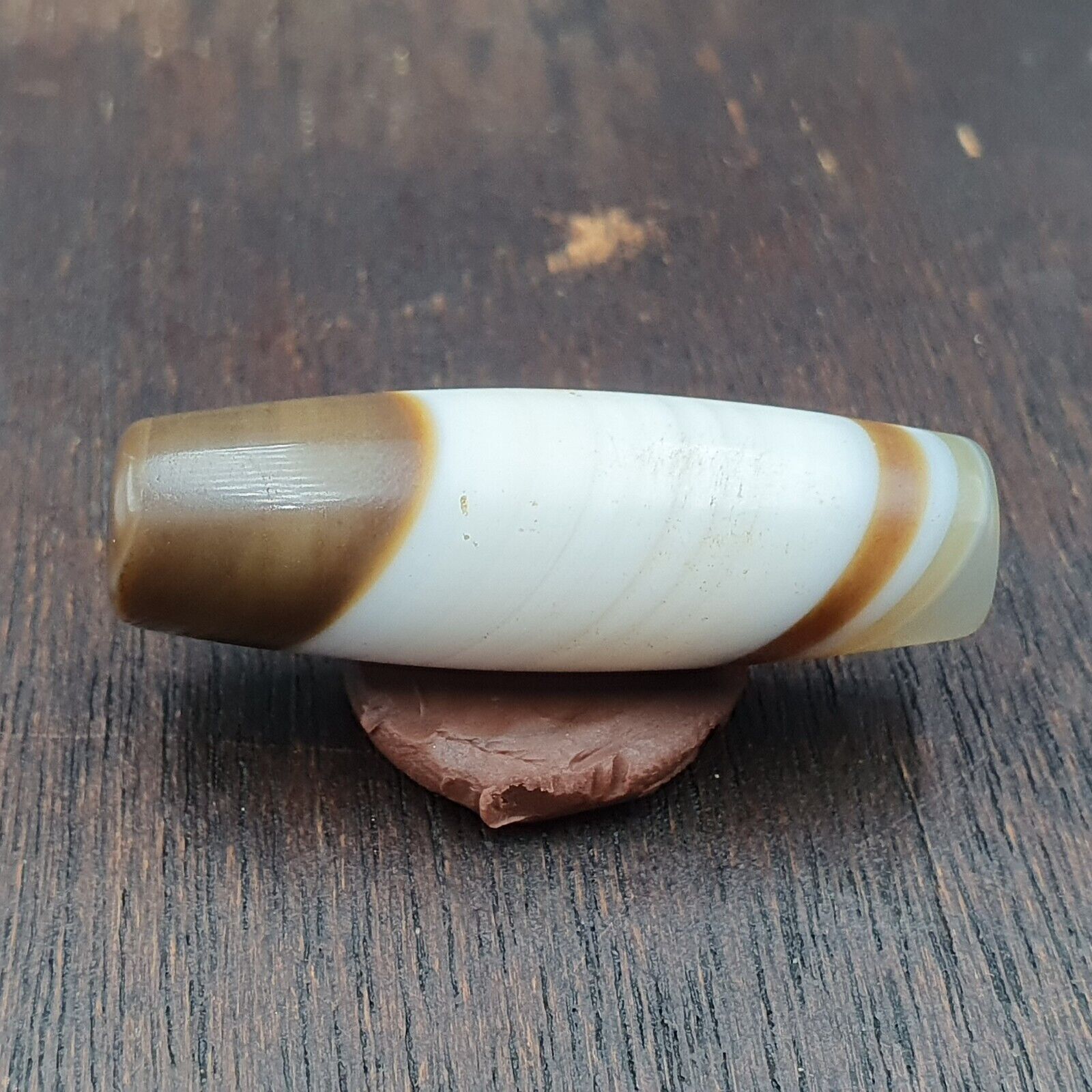 Antique Old Yemeni Agate Natural Rare pattern Banded Agate Bead 37mm BD-8