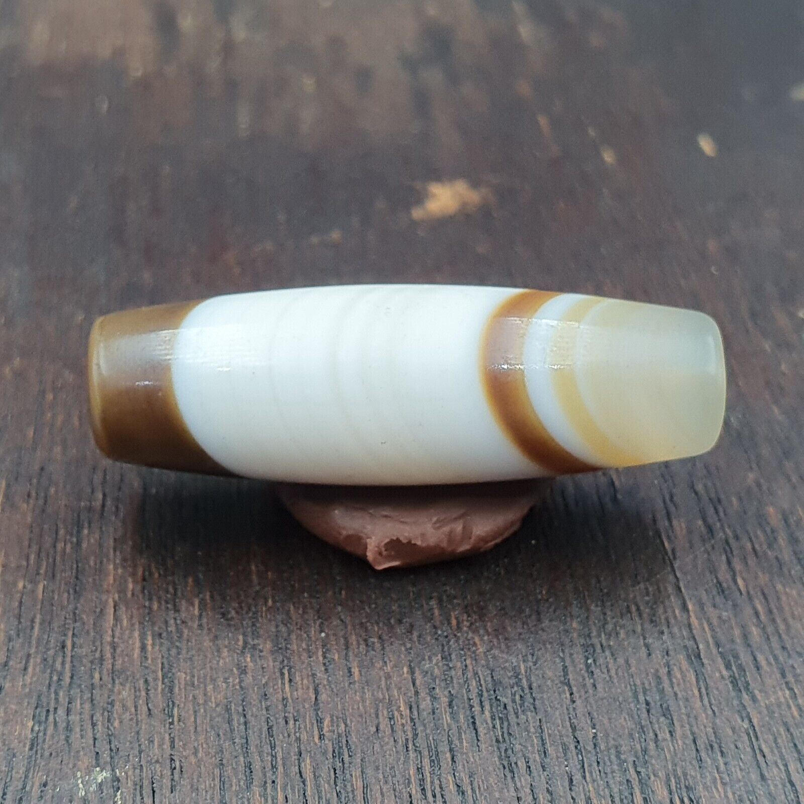 Antique Old Yemeni Agate Natural Rare pattern Banded Agate Bead 37mm BD-8