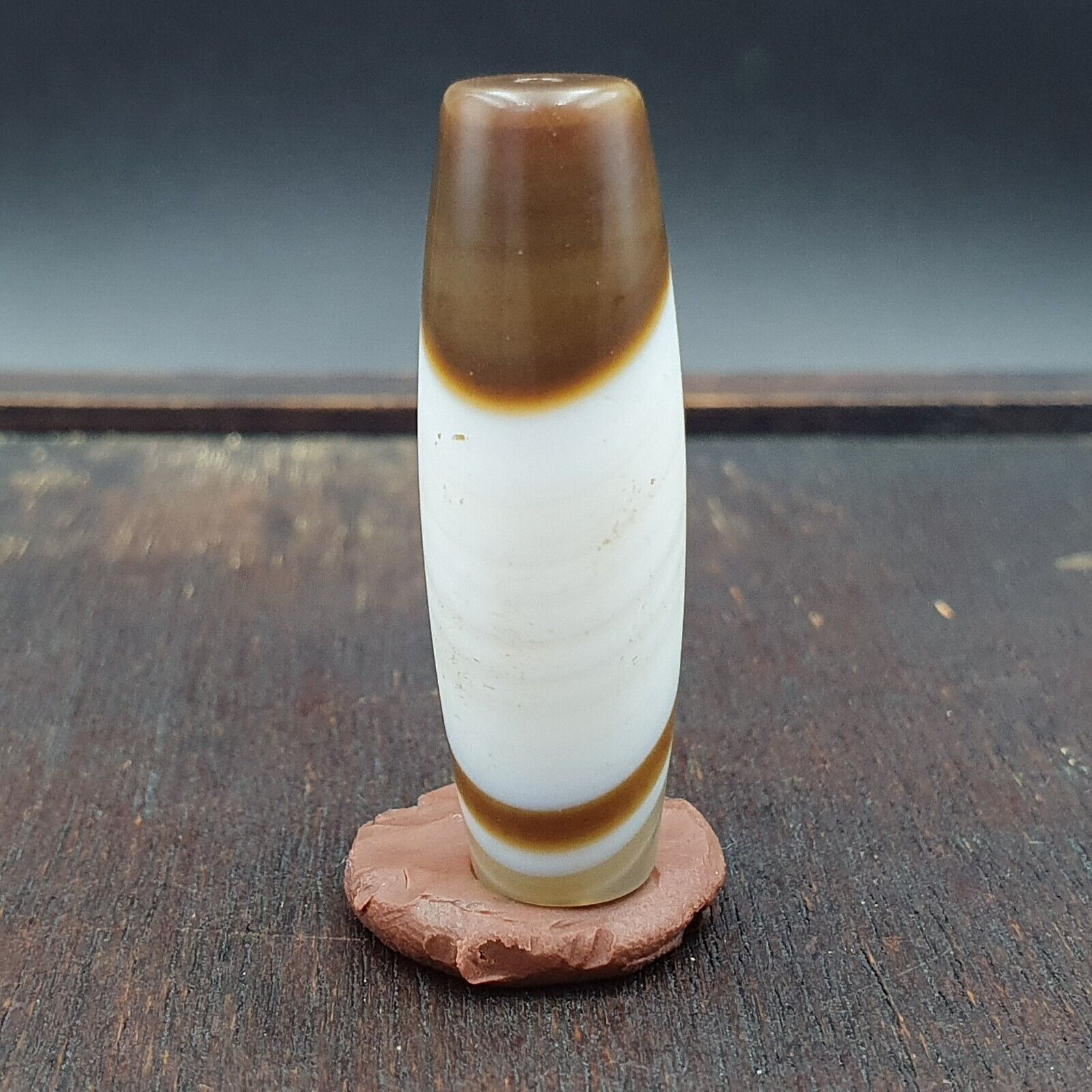 Antique Old Yemeni Agate Natural Rare pattern Banded Agate Bead 37mm BD-8